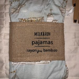 Milkbarn one piece zip up pajama